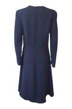 Load image into Gallery viewer, ARMANI Silk Blend Navy Blue Long Coat (IT 42)-Armani-The Freperie
