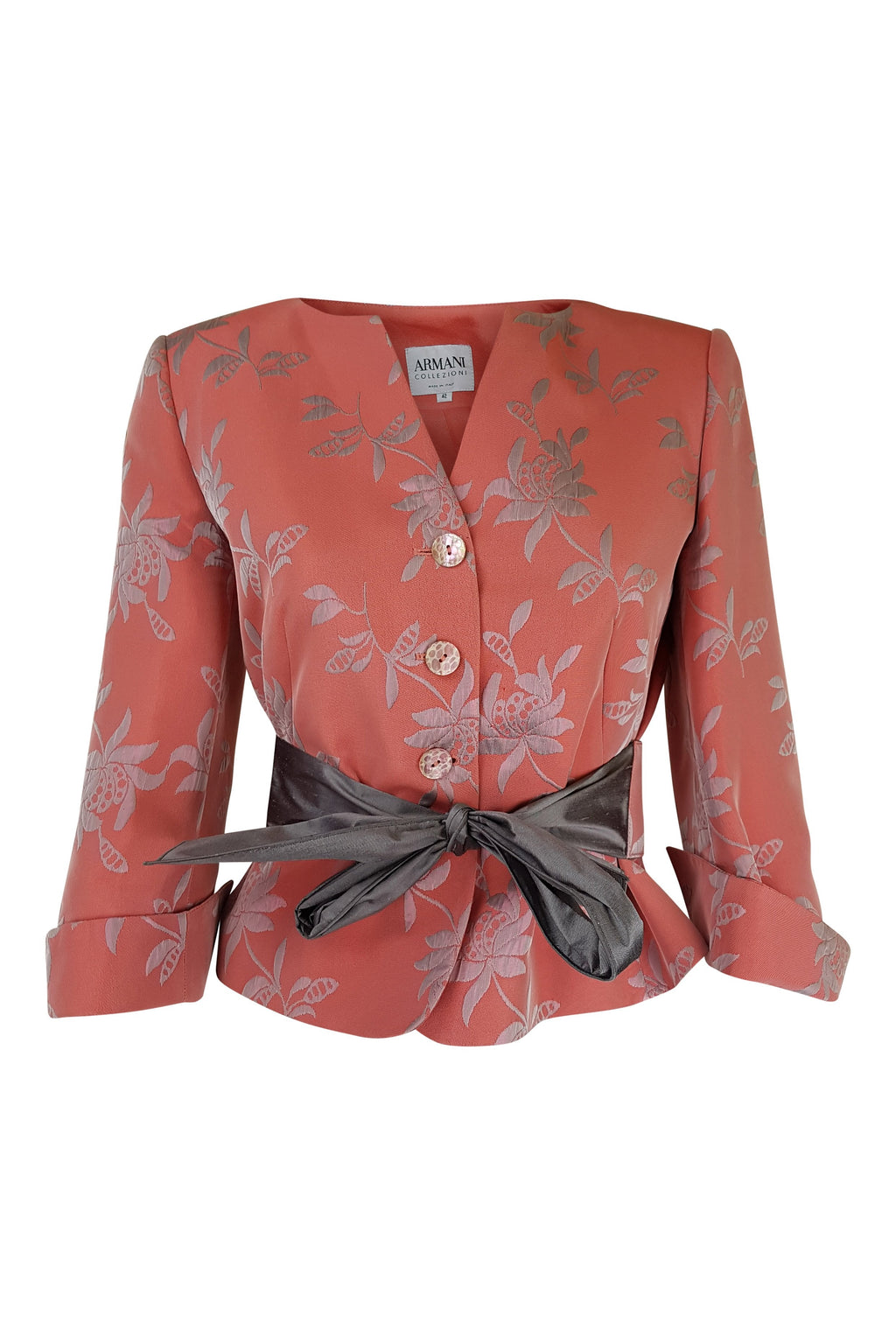 ARMANI Collezioni Pink Silk Blend Jacket (6)-Armani-The Freperie