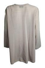 Load image into Gallery viewer, ARMANI Khaki Cotton Blend A Line Open Front Shirt (IT 42 | UK 10 | US 6)-The Freperie
