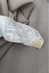 ARMANI Khaki Cotton Blend A Line Open Front Shirt (IT 42 | UK 10 | US 6)-The Freperie