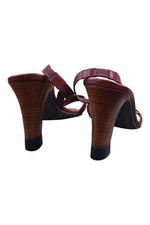 Load image into Gallery viewer, ARMANI Vintage Red Sling Back Block Heels (38.5)-Armani-The Freperie
