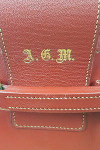 ASPREY Vintage Red Leather & Pony Hair Beauty Trunk (M)-Asprey-The Freperie