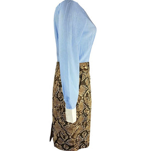 Altuzarra for Target Pinstripe Python Snakeskin Shirt Dress UK 12 | US 8-The Freperie