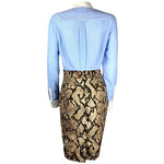 Load image into Gallery viewer, Altuzarra for Target Pinstripe Python Snakeskin Shirt Dress UK 12 | US 8-The Freperie
