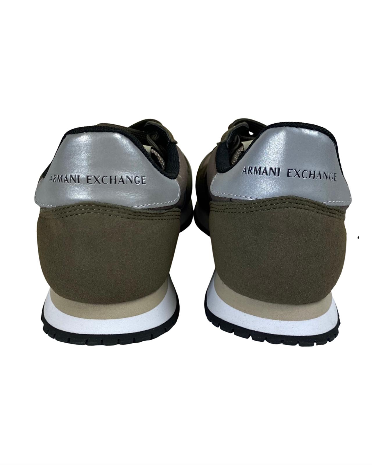 Armani Exchange Trainers in Brown, Beige and Green UK 6-The Freperie