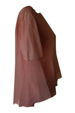 Load image into Gallery viewer, BALENCIAGA Baby Pink Pin Tuck Silk Top (42)-Balenciaga-The Freperie
