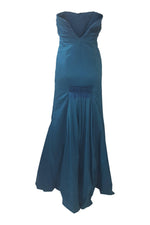 Load image into Gallery viewer, BCBGeneration Teal Green Strapless Fishtail Prom Gown (0)-BCBGeneration-The Freperie
