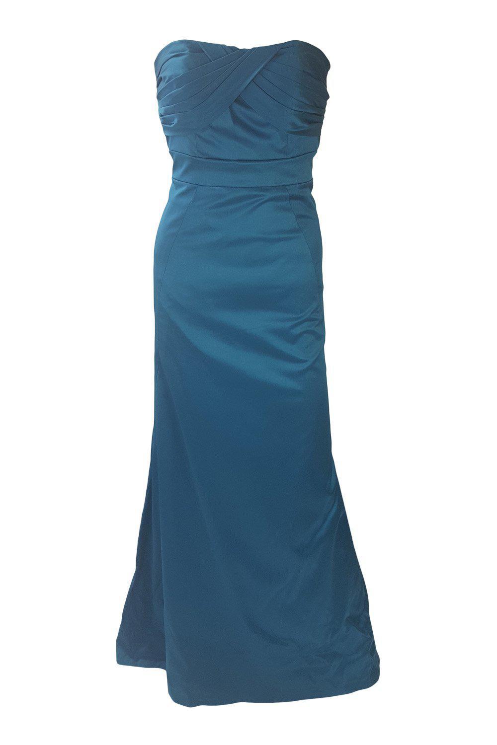 BCBGeneration Teal Green Strapless Fishtail Prom Gown (0)-BCBGeneration-The Freperie