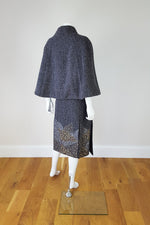 Load image into Gallery viewer, BEHNAZ SARAFPOUR Wool Cape and Skirt Set (UK 10)-Behnaz Sarafpour-The Freperie
