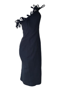 BEN DI LISI Benedetto Black Fitted Bandeau Dress (UK 10)-Ben Di Lisi-The Freperie