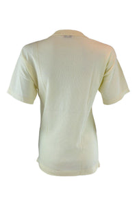 BROWNS Vintage Yellow Short Sleeved Cotton Tee Shirt Top (S)-Browns-The Freperie