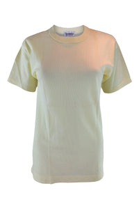 BROWNS Vintage Yellow Short Sleeved Cotton Tee Shirt Top (S)-Browns-The Freperie