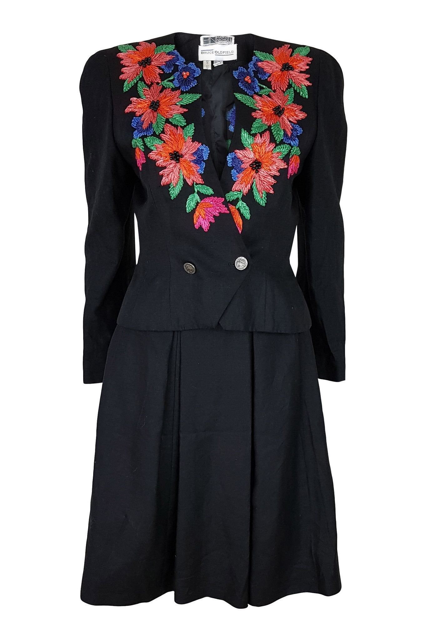 BRUCE OLDFIELD Harvey Nichols Vintage Skirt and Jacket Set (UK 10)-Bruce Oldfield-The Freperie