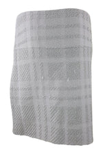 Load image into Gallery viewer, BURBERRY 100% Wool Self Checked Grey Skirt (M)-Burberry-The Freperie
