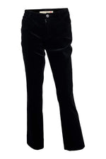 Load image into Gallery viewer, BURBERRY Black Velvet Boot Cut Trousers (UK 8)-Burberry-The Freperie
