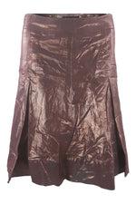 Load image into Gallery viewer, BURBERRY Iridescent Brown Box Pleat Mini Skirt (M)-Burberry-The Freperie
