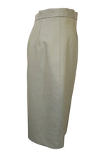Load image into Gallery viewer, BURBERRY Wool and Silk Green Pencil Skirt (UK 8)-Burberry-The Freperie
