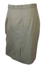 Load image into Gallery viewer, BURBERRY Wool and Silk Green Pencil Skirt (UK 8)-Burberry-The Freperie
