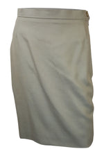 Load image into Gallery viewer, BURBERRY Wool and Silk Green Pencil Skirt (UK 8)-Burberry-The Freperie
