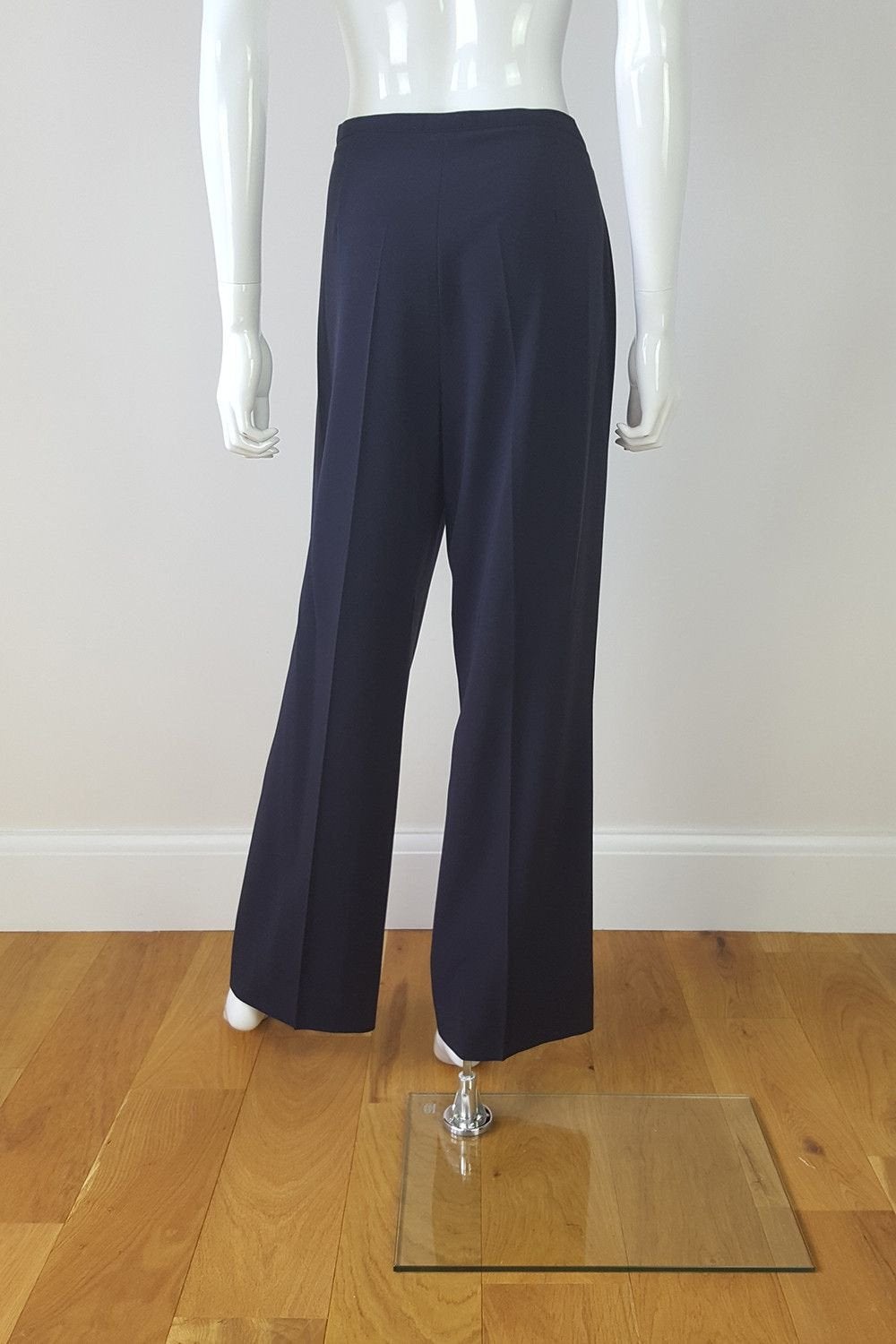 CAMBIO Petrol Blue Wide Leg Trousers (12)-Cambio-The Freperie
