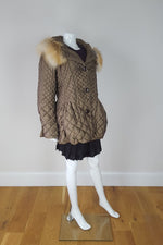 Load image into Gallery viewer, CARLA BUTTI Fur Trimmed Hooded Jacket (44)-Carla Butti-The Freperie
