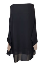 Load image into Gallery viewer, CEDRIC CHARLIER Black and Pink Chiffon Layered Skirt (UK 8)-Cedric Charlier-The Freperie
