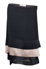 Load image into Gallery viewer, CEDRIC CHARLIER Black and Pink Chiffon Layered Skirt (UK 8)-Cedric Charlier-The Freperie

