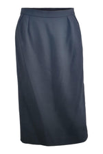 Load image into Gallery viewer, CELINE Vintage Black 100% Wool Mid Length Pencil Skirt (FR 40)-The Freperie
