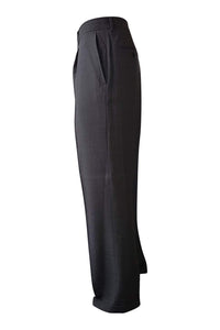CERRUTI 1881 Men's Wool Blend Dark Grey Work Trousers (W40 L30)-Cerruti-The Freperie