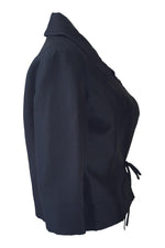 Load image into Gallery viewer, CHAVEL Couture Mayfair London Black Vintage Tie Front Jacket (40)-Chavel-The Freperie
