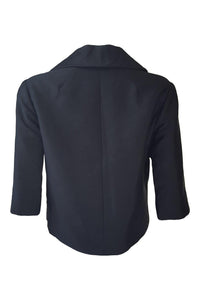 CHAVEL Couture Mayfair London Black Vintage Tie Front Jacket (40)-Chavel-The Freperie