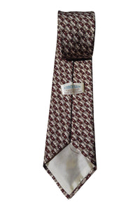 CHELSEA LINOSAIR Brown Geometric Design Tie (59")-Chelsea Linosair-The Freperie