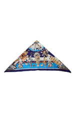 Load image into Gallery viewer, CHINA SILK Blue Printed Extra Large Scarf Scarf (50&quot;)-China Silk-The Freperie
