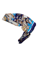Load image into Gallery viewer, CHINA SILK Blue Printed Extra Large Scarf Scarf (50&quot;)-China Silk-The Freperie

