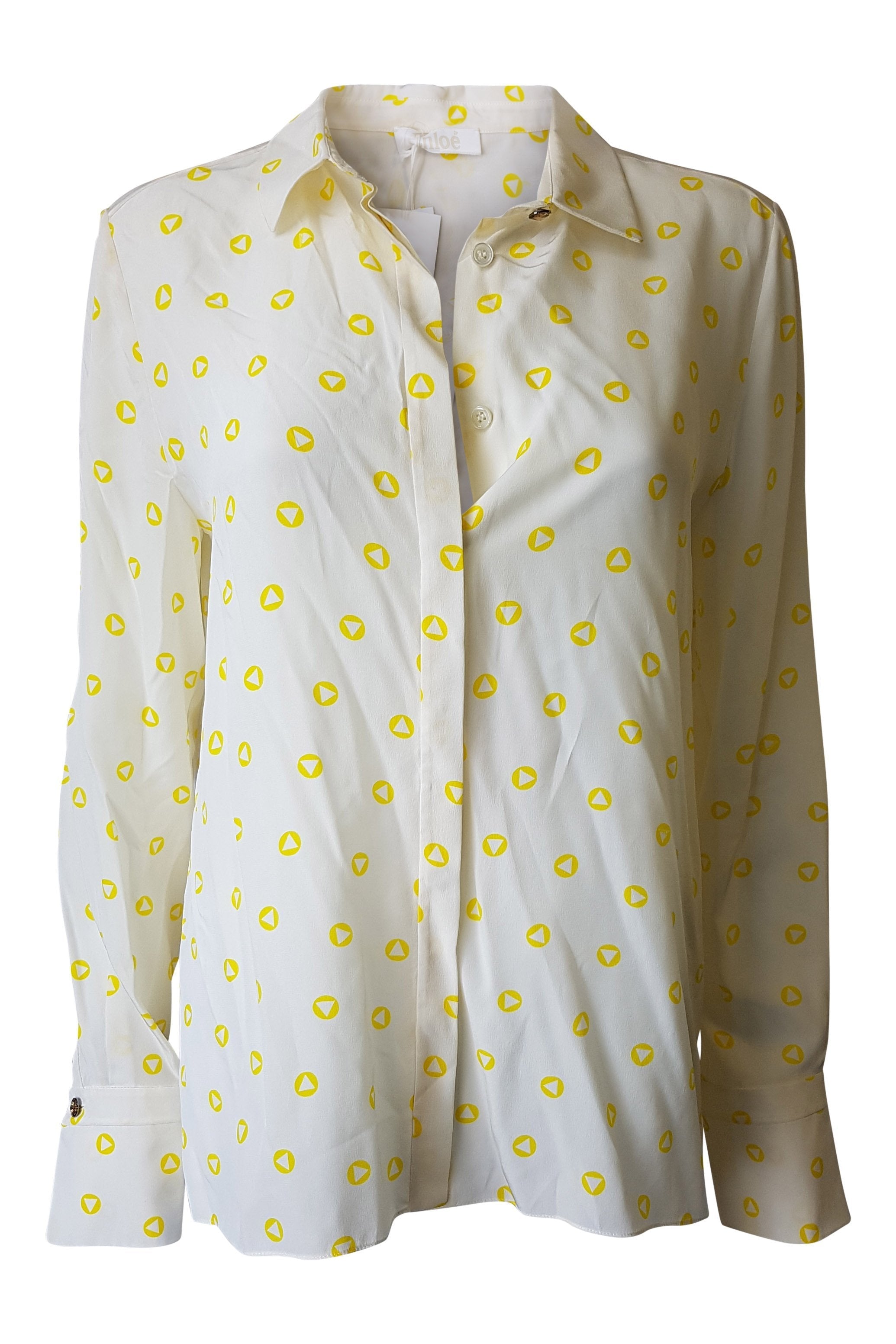 CHLOE Silk Mix Print Shirt (IT 48)-Chloé-The Freperie