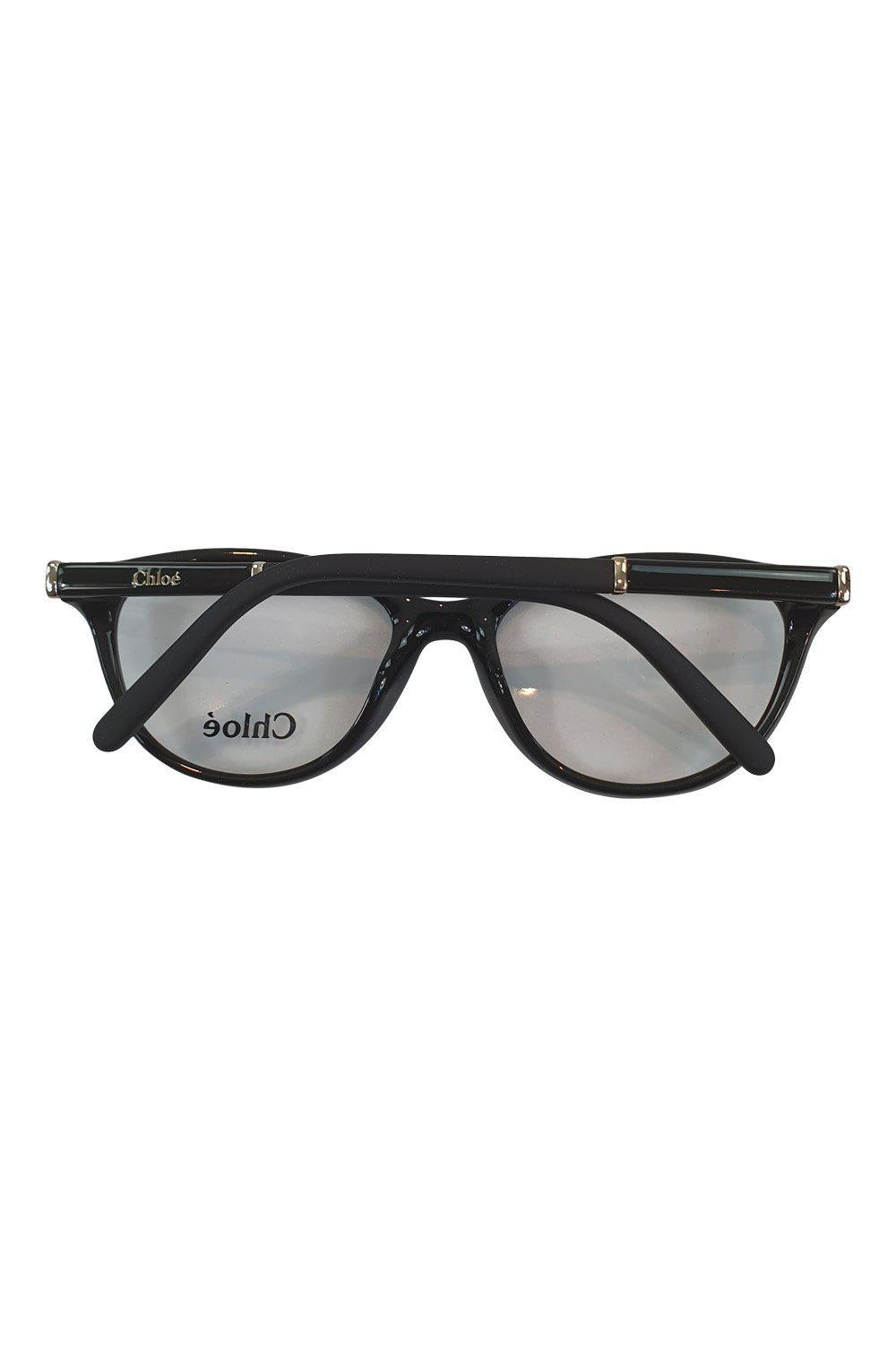 CHLOE CE2677 001 Black Oval Full Rim Glasses Frames-Chloe-The Freperie