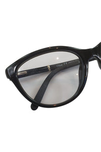 CHLOE CE2677 001 Black Oval Full Rim Glasses Frames-Chloe-The Freperie