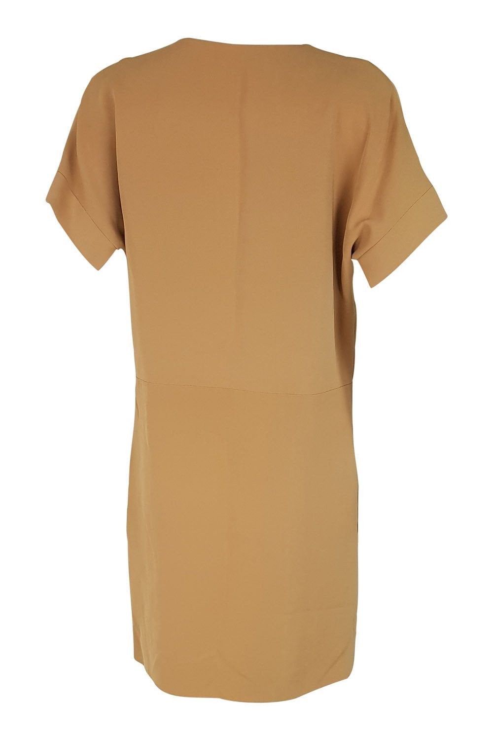 CHLOE Deep V Front Silk Shift Dress (10)-Chloé-The Freperie