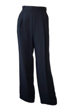 Load image into Gallery viewer, CHRISTIAN DIOR Black High Waist Wide Leg Tuxedo Trousers (40)-Christian Dior-The Freperie
