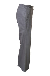 CHRISTIAN DIOR Light Grey Wool Blend Straight Leg Trousers (34)-Christian Dior-The Freperie