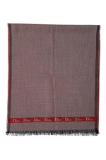 Load image into Gallery viewer, CHRISTIAN DIOR Red White Blue Checked Rectangular Wool Stole 60&quot;x15&quot;-Christian Dior-The Freperie
