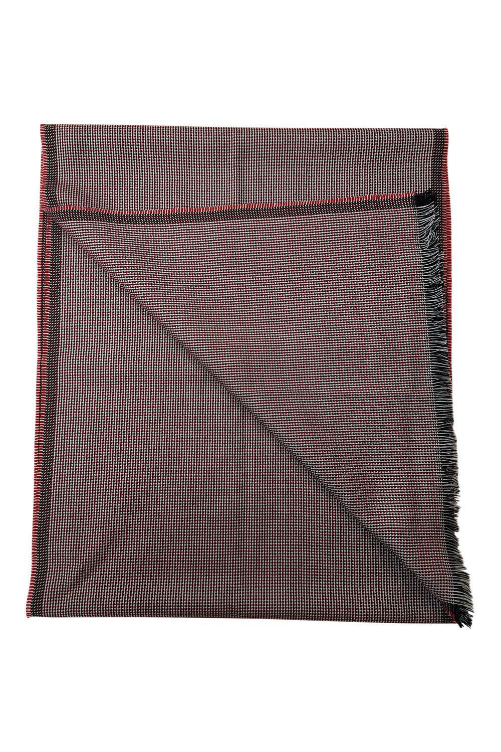 CHRISTIAN DIOR Red White Blue Checked Rectangular Wool Stole 60"x15"-Christian Dior-The Freperie