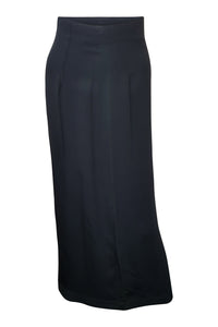 CLAUDE Montana Black Maxi Skirt Asymmetric Hem (UK 6)