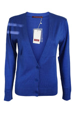 Load image into Gallery viewer, COMPTOIR DES COTONNIERS Cotton Blend Amparo Blue Cardigan (S | FR 34 /36 | UK 08)-The Freperie
