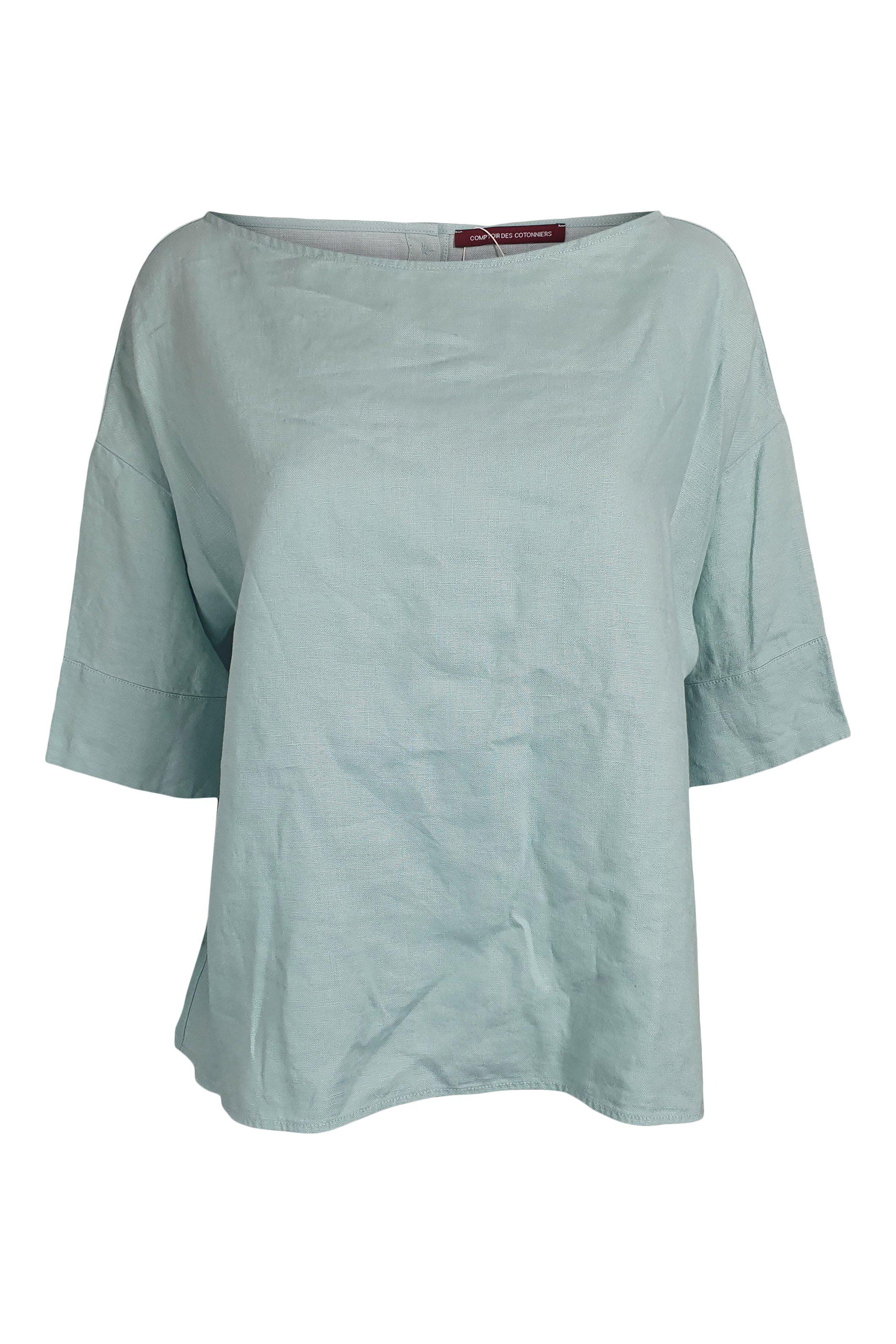 COMPTOIR DES COTONNIERS Lordat Blue Haze Linen Shirt ( 3 | FR 42 - 44 | XL )-The Freperie