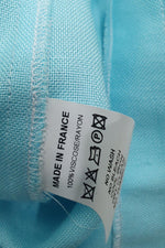 Load image into Gallery viewer, COURRÈGES Vintage Baby Blue Viscose Short Sleeved Crop Top (FR 44)-The Freperie
