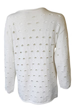 Load image into Gallery viewer, COURRÈGES Vintage White Cotton Blend Long Sleeved Cardigan (L)-Courrèges-The Freperie
