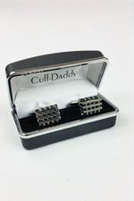 Load image into Gallery viewer, CUFF DADDY Silver and Grey Hash Cufflinks-Cuff Daddy-The Freperie

