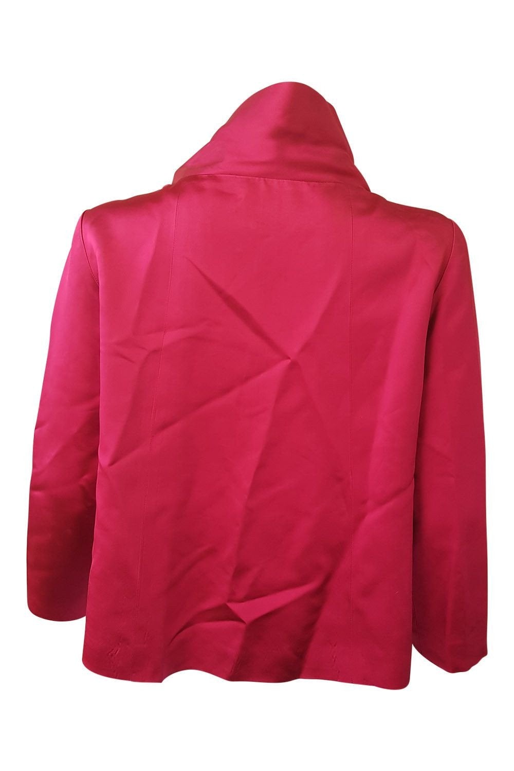 DANIEL MAIGRON Vintage Red Silk Bolero Jacket (IT 38)-Daniel Maigron-The Freperie