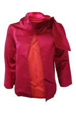 Load image into Gallery viewer, DANIEL MAIGRON Vintage Red Silk Bolero Jacket (IT 38)-Daniel Maigron-The Freperie
